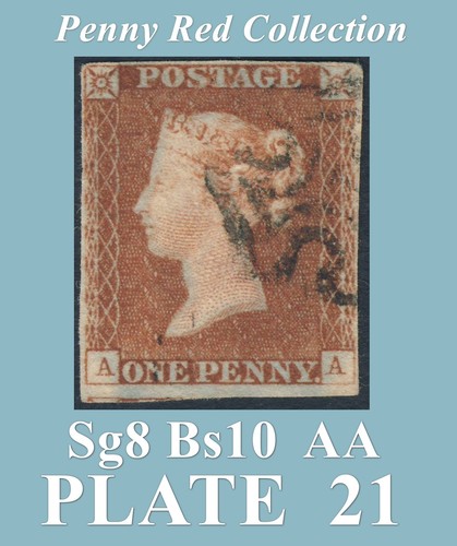 B65 red sg8 - 1d, plate