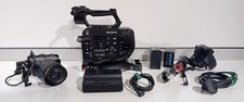 Sony PXW-FS7 4K Camcorder with accessories and batteries