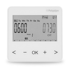Polypipe UFHTIME2B 2 Channel Time Clock Underfloor Central Heating White