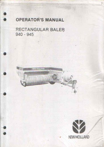 New holland baler - holland, 940