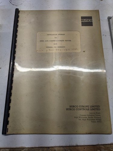 Hurco installation handbook - hurco,