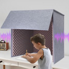 Desktop Soundproof Cover Noise Isolation Booth Vocal Sound Absorbing Shield