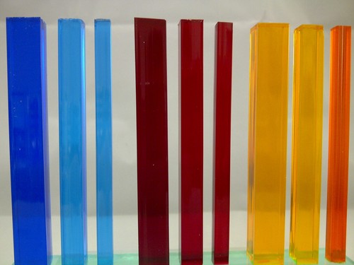 Square tinted colour acrylic - colour,