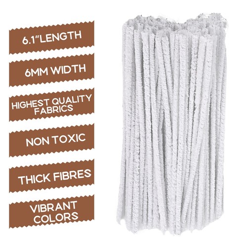 White pipe cleaners flexible - cleaners,