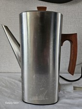 Russel Hobbs Vintage 1970s  Coffee Percolator Wooden Handle 2-Pint Model 3008 