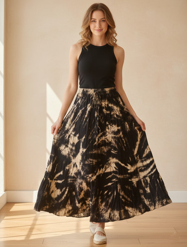 Tie dye maxi - skirt, heavy