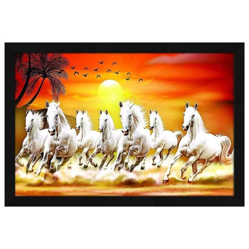 Lucky white horses sunrise - white,
