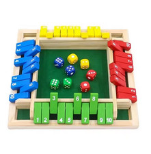 Wooden Dice Board Game Shut