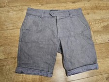 One True Saxon Mens Blue Chino Regular Fit Short in Blue Size S Used 