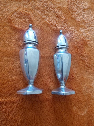 Vintage silver plate salt - vintage, &