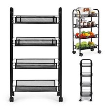 3/4/5 Tier Fruit Vegetable Storage Trolley shelve Organizer Stand CART Kitchen