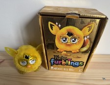 Boxed FURBY Baby Boom Crystal FURBLING Gold Toy Tested And Working New Batteries