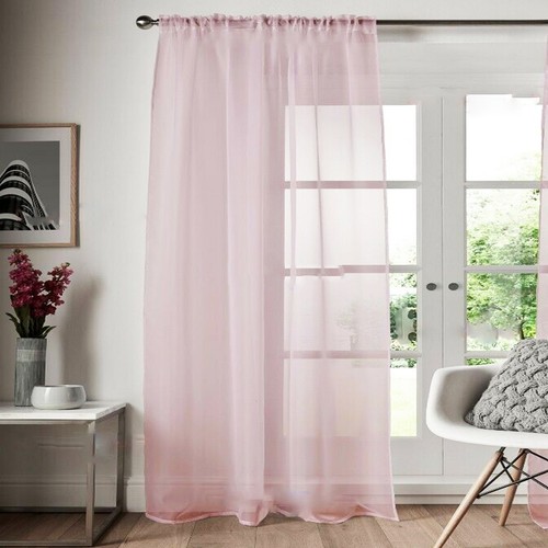 Voile curtains with slot top - slot,