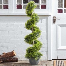 Faux Cypress Spiral Topiary