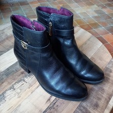 Tamaris black Leather reptile