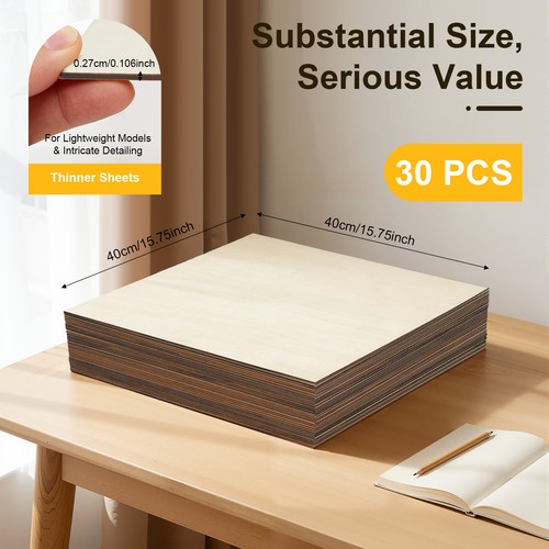 30pcs 40x40cm basswood sheets - 30pcs,