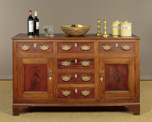 Painted pine kitchen dresser - pine,
