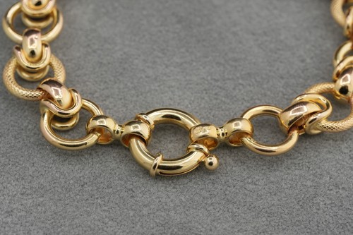 9ct gold textured - textured, link