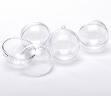 2 Part Clear Plastic Bauble