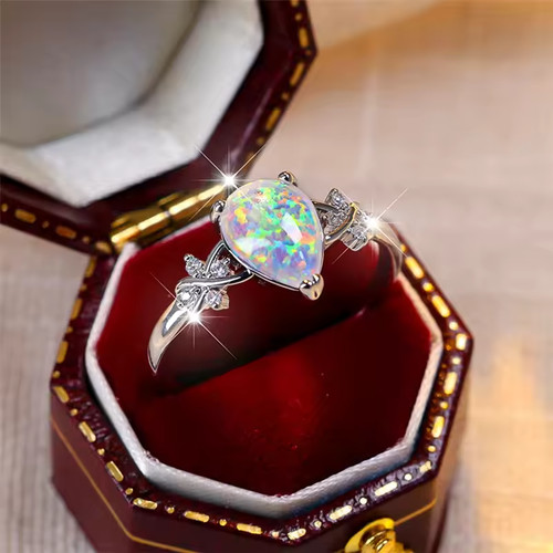 Opal ring gemstone 925 - opal,