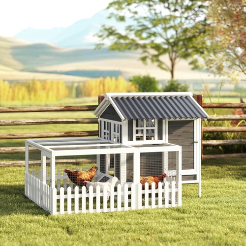 Pawhut wooden chicken coop - pawhut,