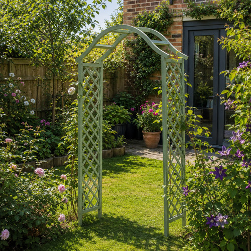 Garden arch trellis sage green - arch,