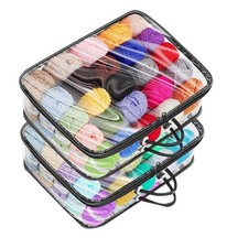 3 Pack Clear Yarn Storage