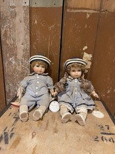 Alberon Collectors Porcelain Dolls Toby Tara Navy Boat Ships Collectable