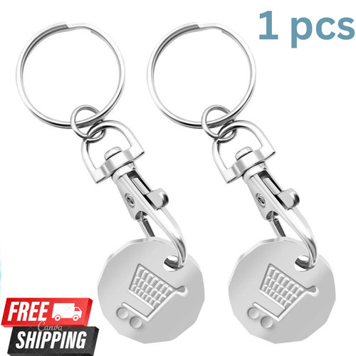 Trolley coin keyring removable - trolley,