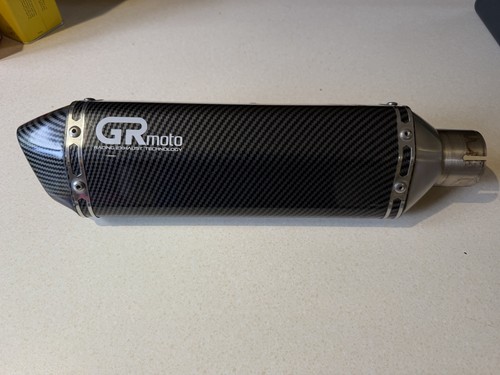 Moto exhaust with - , connector