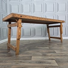 Vintage Folding Trestle Table