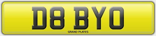 Byo debs number plate - d8,