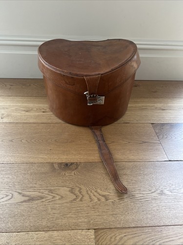 Antique leather lined top hat - leather,