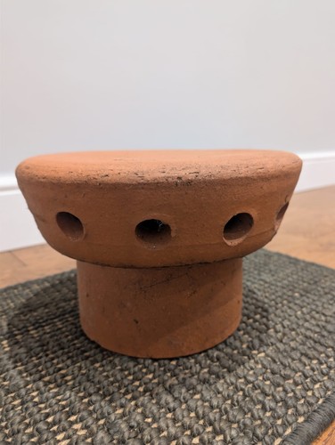 Terracotta clay chimney pot - clay,