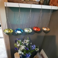 5 x Hanging Glass Tealight