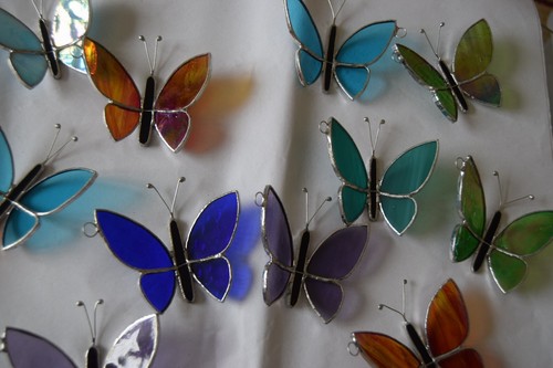 Butterfly stained glass - x, butterfly's
