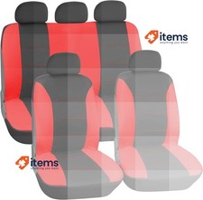 Upgrade4cars Car Seat Covers Set for Front Seats and Rear Seats in Red