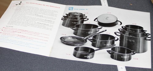 Old brochure folding sheet - folding,