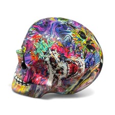 15cm skull ornament graffiti