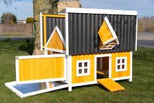 LARGE CHICKEN COOP OPENING ROOF HOUSE POULTRY ARK HUTCH RUN NEW LARGE PLASTIC