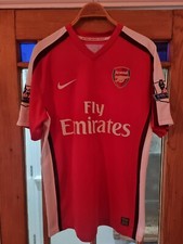 Arsenal 2008-2009 Home Shirt Football Size L MATCH WORN SIGNED SAGNA SHIRT