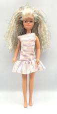1983 Sindy Popstar Doll – Tinsel Hair – Striped Dress – Vintage Pedigree
