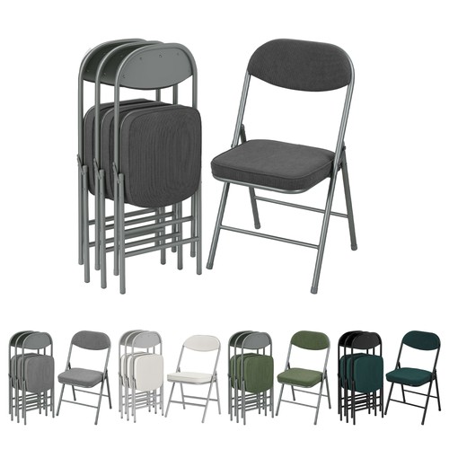 Homcom fabric padded folding - fabric,