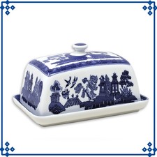 Blue Willow Butter Dish