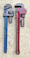 Record Stilsons 18" and Record Leader Pipe wrench 18" good condition - good jaws
