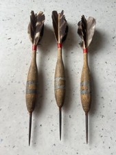 Vintage Wooden Darts Set With