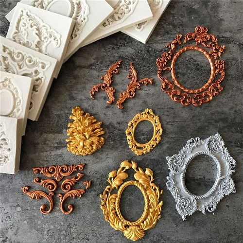 Relief baroque flowers - relief,