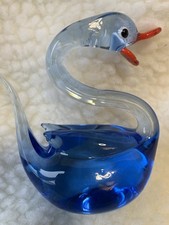 8cm Tall Vintage Blue Art