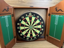 Woodworm tv Dartboard and Cabinet no darts up