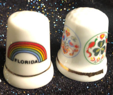 2 PORCELAIN THIMBLES